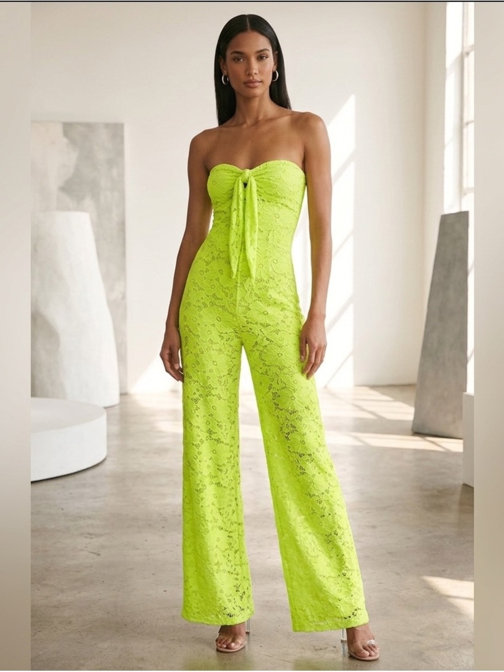 Fashion Nova -  Neon Lace Jumpsuit